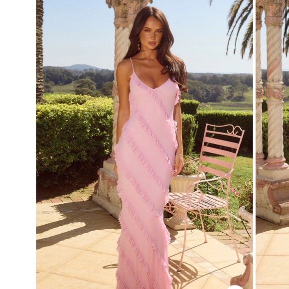 Blush Ruffle Maxi Dress - Picture 2 of 3